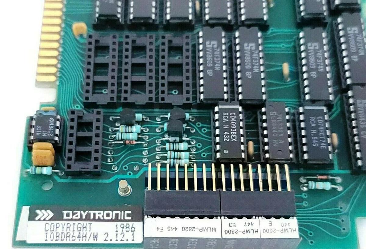 Used DAYTRONIC 10BDR64 H/W 2.21.1 HISTORY PC BOARD
