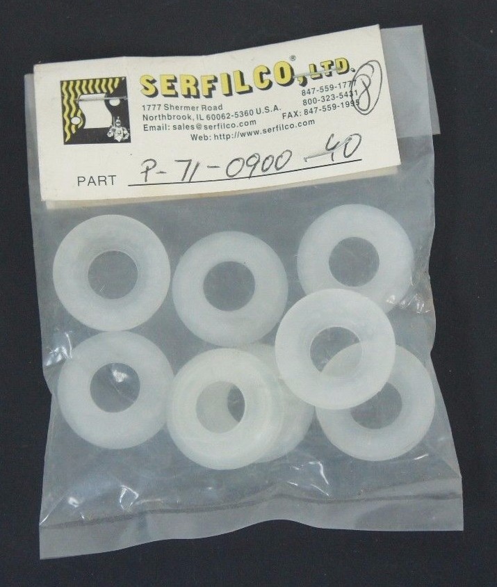 BAG OF 8 NEW SERFILCO P-71-0900-40 POLY-PRO VALVE SEATS P710900040