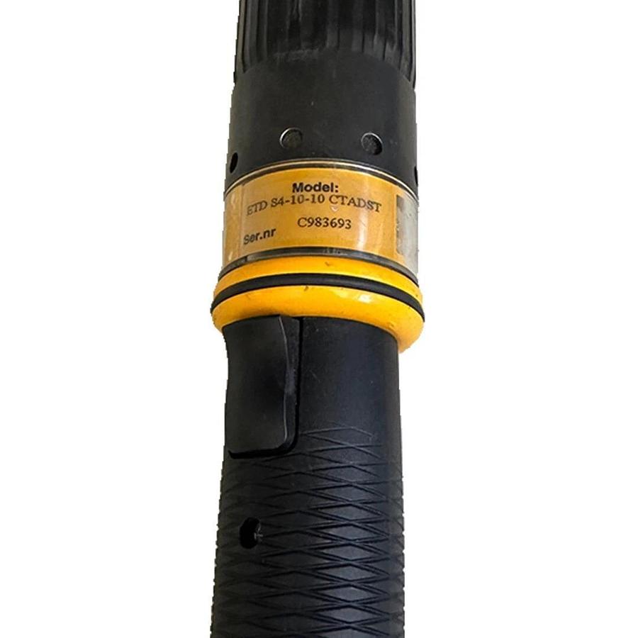 Used ATLAS COPCO ETD-S4-10-10-CTADS TORQUE GUN S-ANGLE W/ 4220-0982-05 5M CABLE