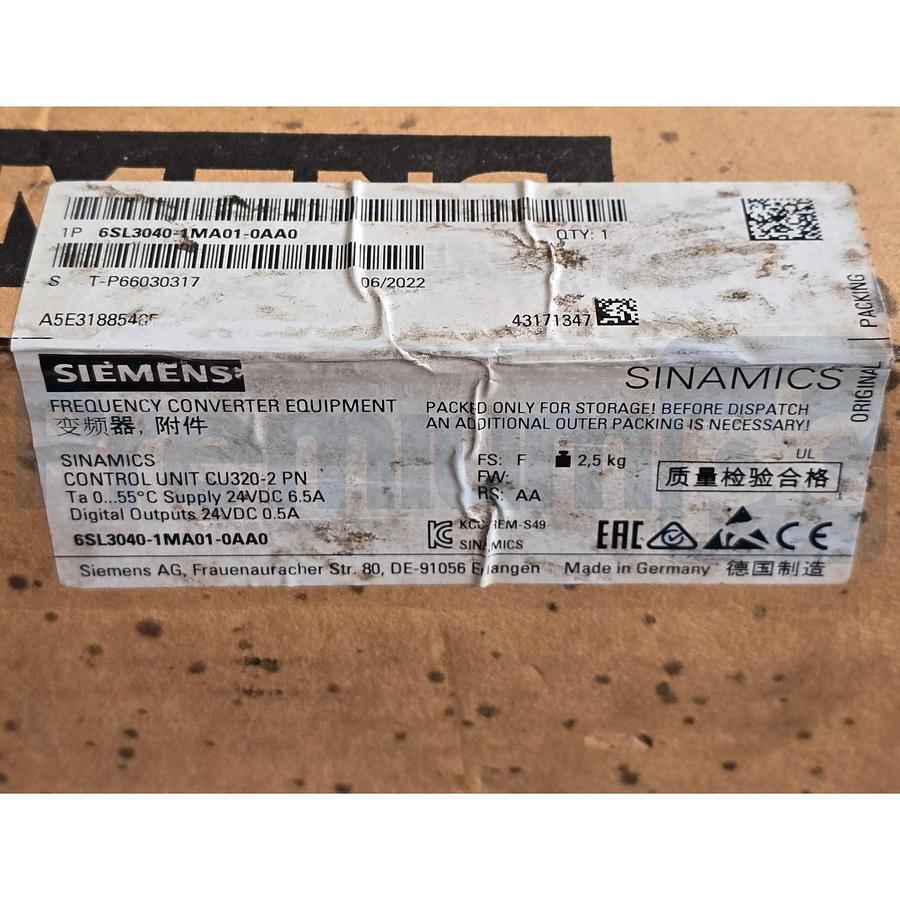 Siemens SINAMICS 6SL3040-1MA01-0AA0 SINAMICS Control Unit CU320-2 PN NSFS