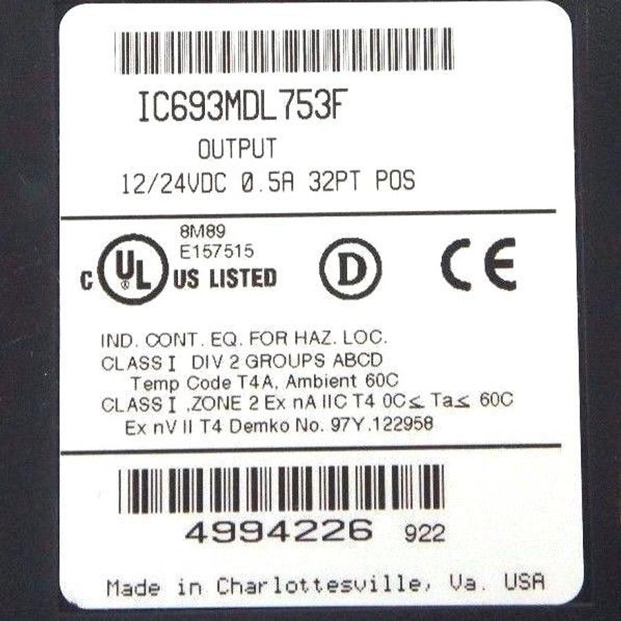 GE FANUC IC693CHS392H 10 SLOT RACK W/ IC693MDL645D IC693MDL645G IC693MDL646E