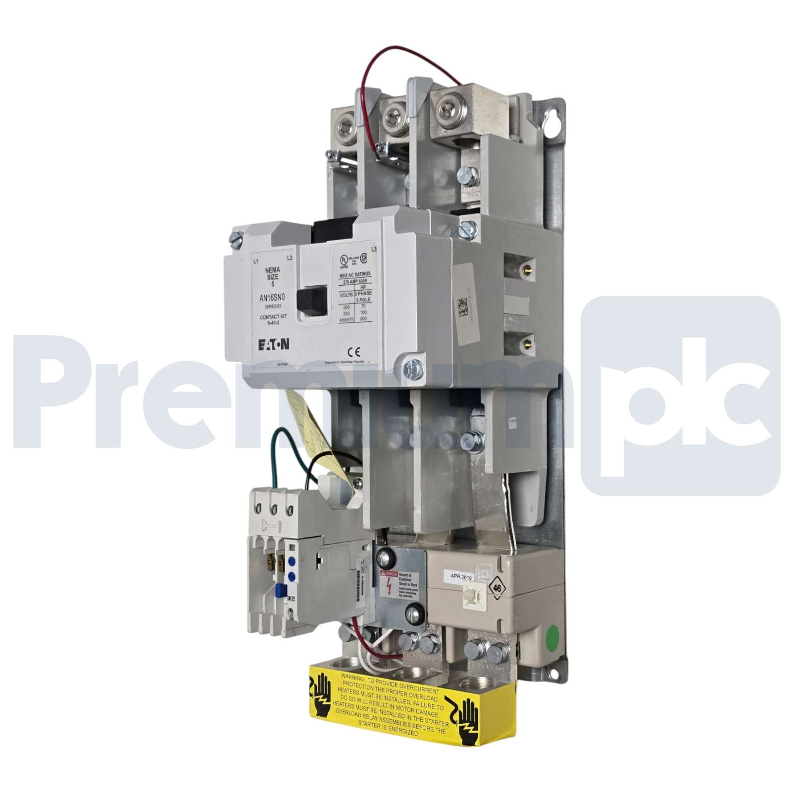 Used Eaton AN16SN0CB Freedom Series NEMA Size 5 Starter 270A 3P 440/480V Coil AN16SN0