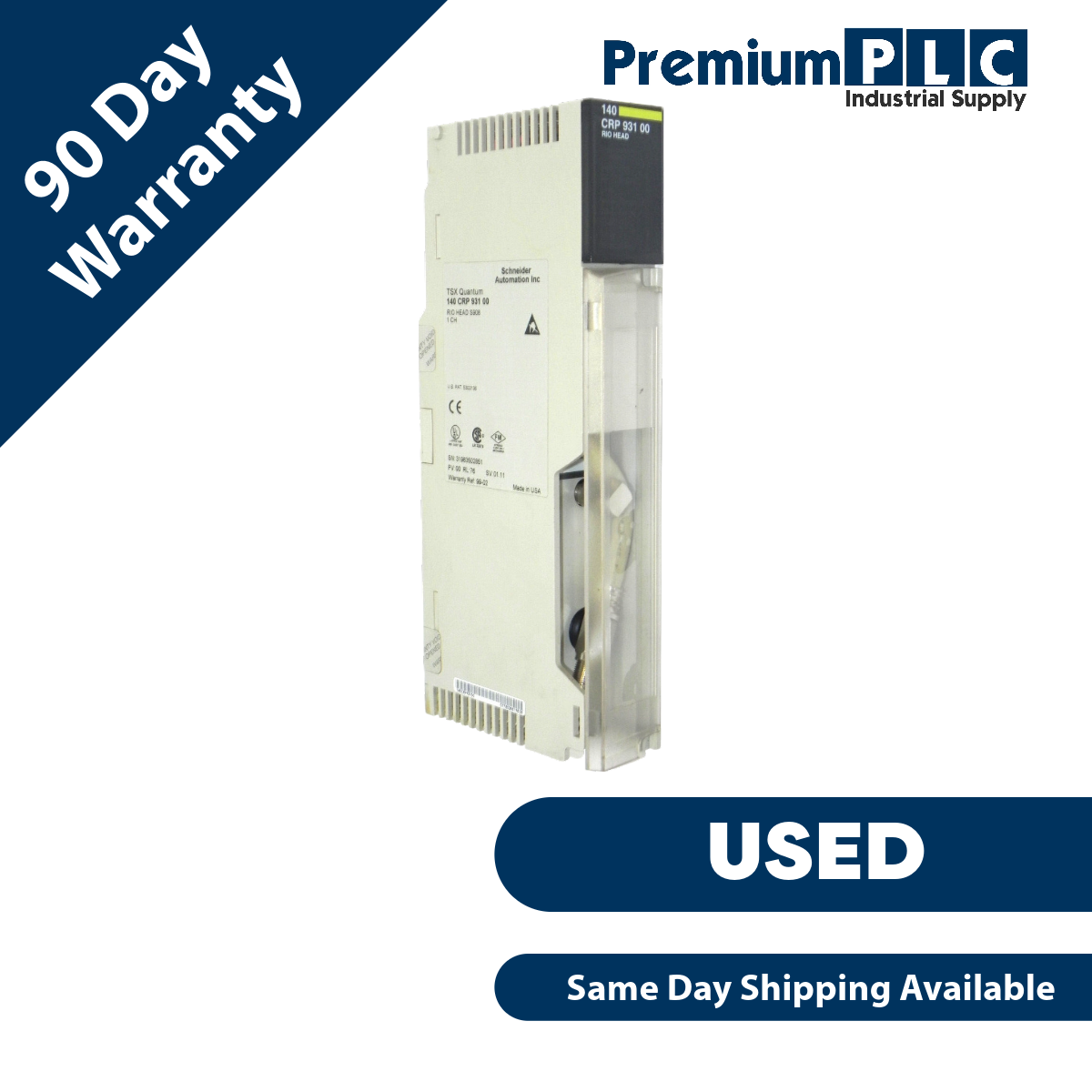 Used SCHNEIDER AUTOMATION 140-CRP-931-00 TSX QUANTUM RIO HEAD S908 1CH 140CRP93100