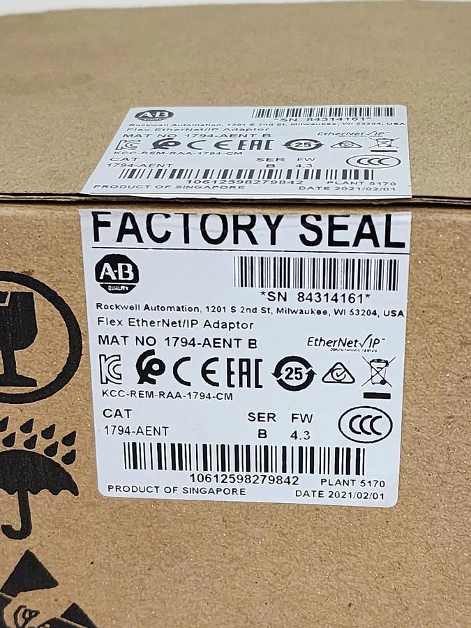 Allen Bradley 1794-AENT Flex I/O ENet/IP Adapter Module 1-Port 10/100Mbit NSMP