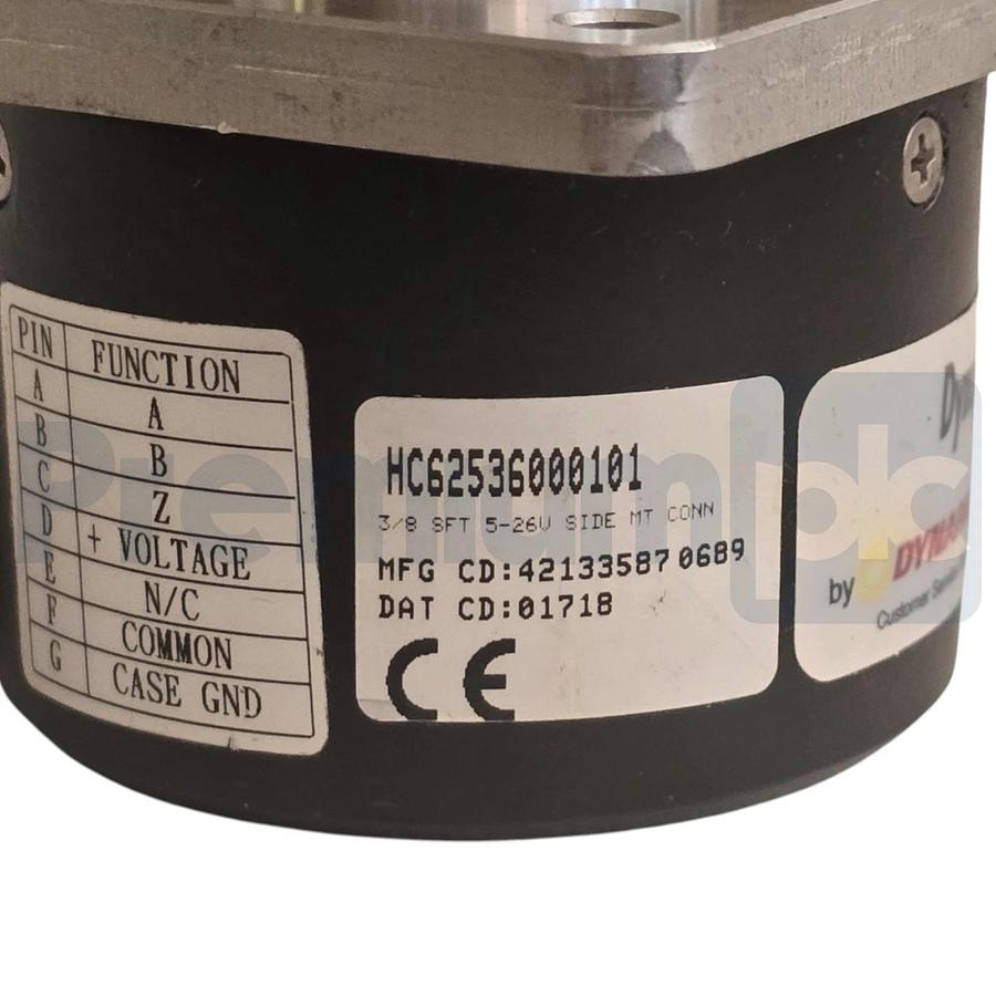 Dynapar HC62536000101 Incremental Encoder 3/8" Shaft 5-26VDC Side Mount Conn NEW