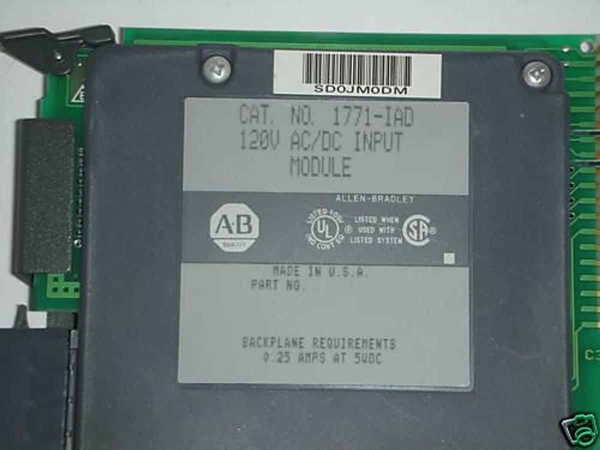 Used ALLEN BRADLEY 1771-IAD 120V AC INPUT MODULE, 1771IAD