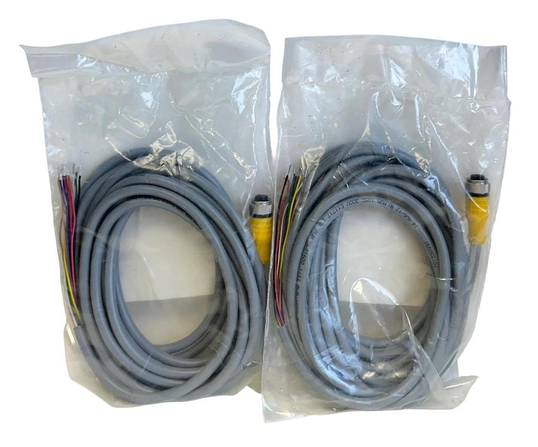 Used 2 TURCK RKC 12T-4 / U2-04572 EUROFAST SINGLE-ENDED CORDSETS M12 RKC12T4 NSFS