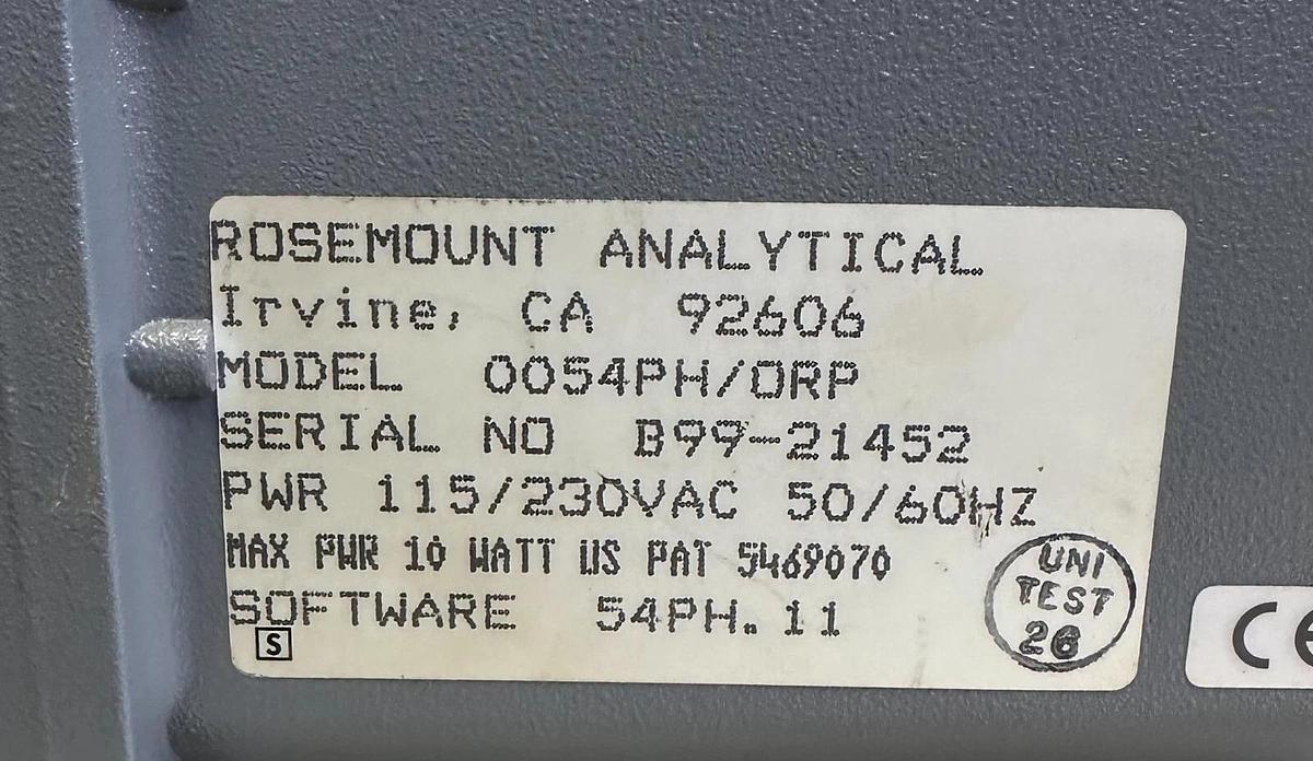 Used ROSEMOUNT 0054PH/ORP / 0054PHORP MODEL 54 ANALYZER CONTROLLER 115/230VAC 50/60Hz