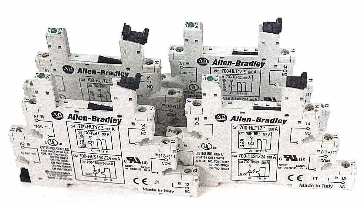 Used LOT OF 4 NEW ALLEN BRADLEY 700-HLT1Z TERMINAL BLOCKS SER. A, 700HLT1Z