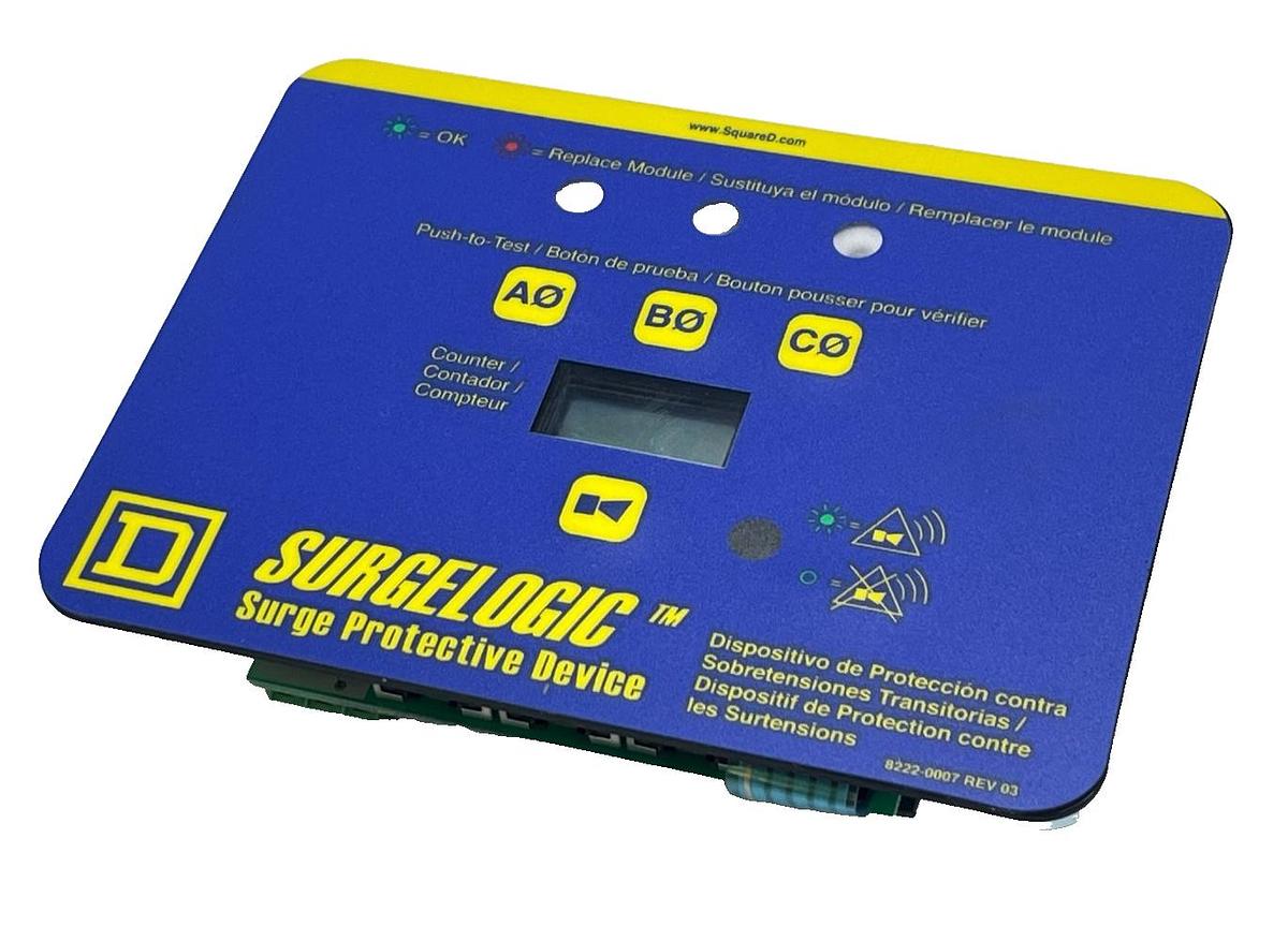 Used Square D TVS3DSPHC Surgelogic TVSS Display Kit | 3-Phase | Counter | Horizontal