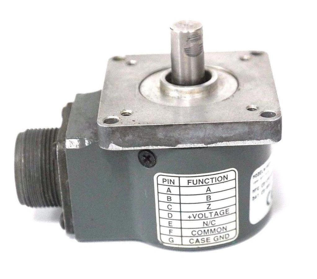 Used DANAHER DYNAPAR H231000144423 ENCODER C564830 10MM SFT, 5-26V, 7PN CONN SI MT