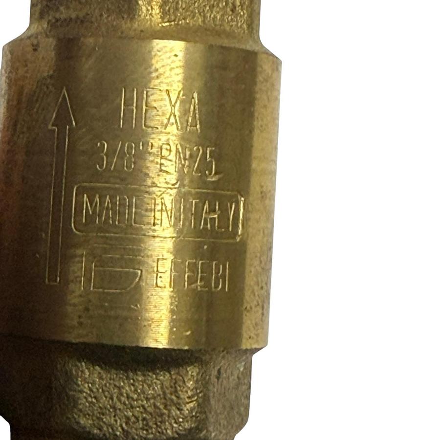 Used Effebi Hexa Axel Larsson AL54-H151 DN10 3/8" Brass Check Valve PN25 New