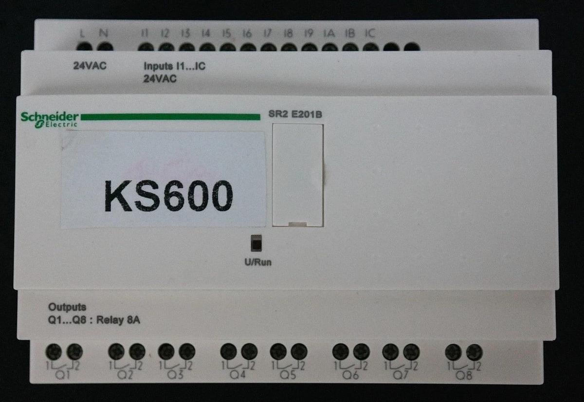 Used NIB SCHNEIDER SR2 E201B BASIC SMART RELAY LOGIC MODULE W/ CLOCK 054984 88960034