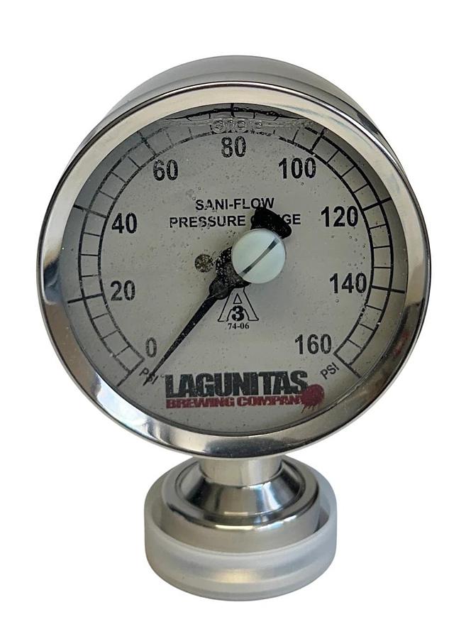 CSE 3S-F-15U-GF-BT-SS / 3SF15UGFBTSS SANI-FLOW PRESSURE GAUGE 0-200PSI NSMP