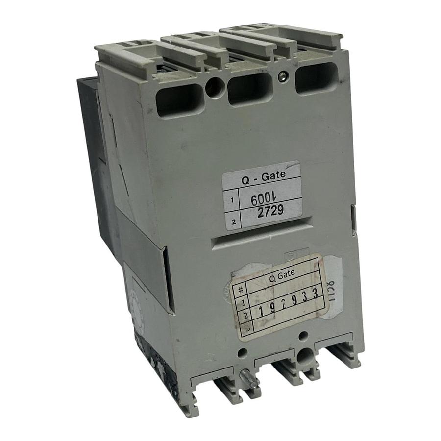 Used ABB SACE Tmax T1N100 100A 3P 480V/600V Circuit Breaker w/ Adjustable Dial