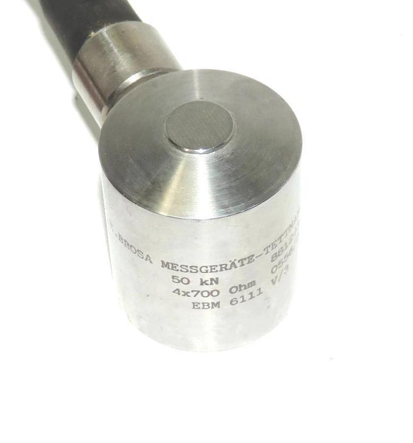 Used BROSA EBM 6111 V/3 COMPRESSION LOAD CELL TYPE 0101 0-10V 0-50KN EBM6111V3