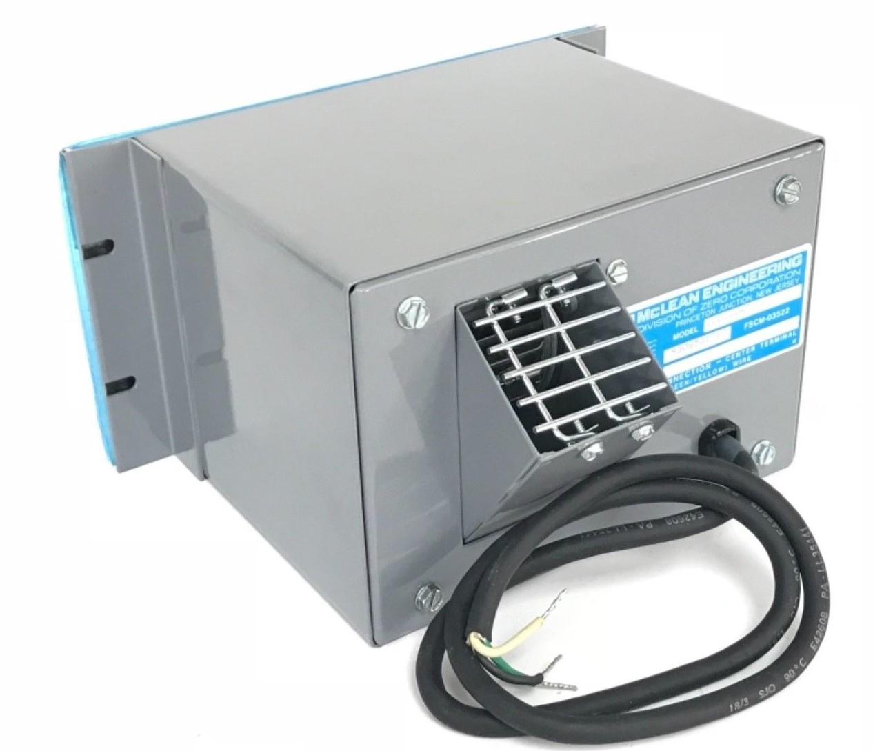 Used NEW MCLEAN ENGINEERING 1DB300A7 RACK MOUNTABLE FAN BLOWER FSCM-03522