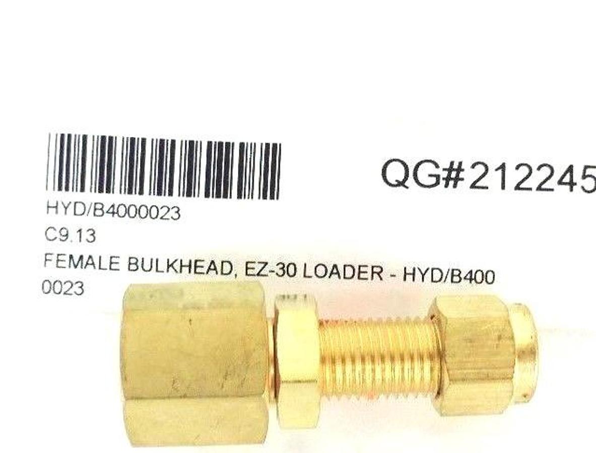 Used LOT OF 4 NEW BISHAMON HYD/B4000023 FEMALE BULKHEADS, EZ-30 LOADER - HYD/B4000023