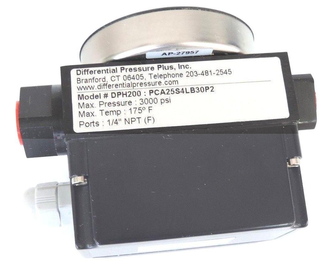 NIB DIFFERENTIAL PRESSURE PLUS PCA25S4LB30P2 GAUGE DPH200
