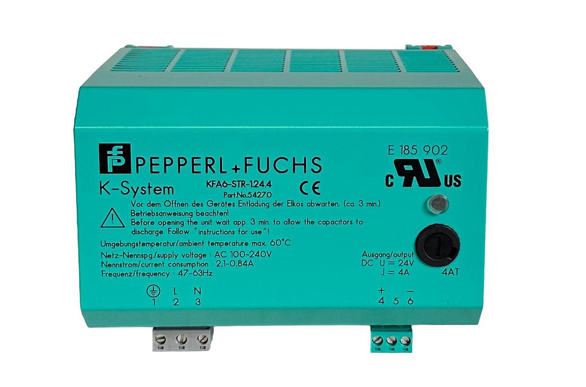 Used PEPPERL+FUCHS KFA6-STR-1.24.4 / 54270 K-System POWER SUPPLY 100-240VAC 47-63Hz