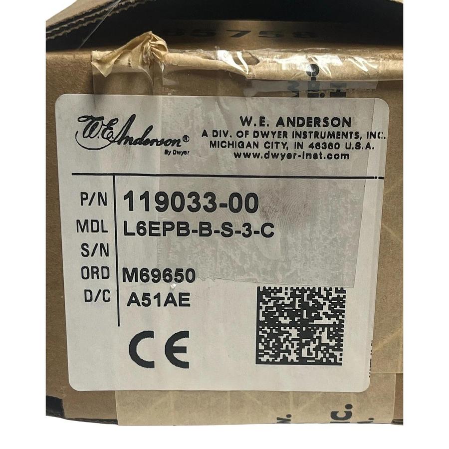 Dwyer Flotect L6EPB-B-S-3-C Liquid Level Switch Brass 304 SS Spherical Float