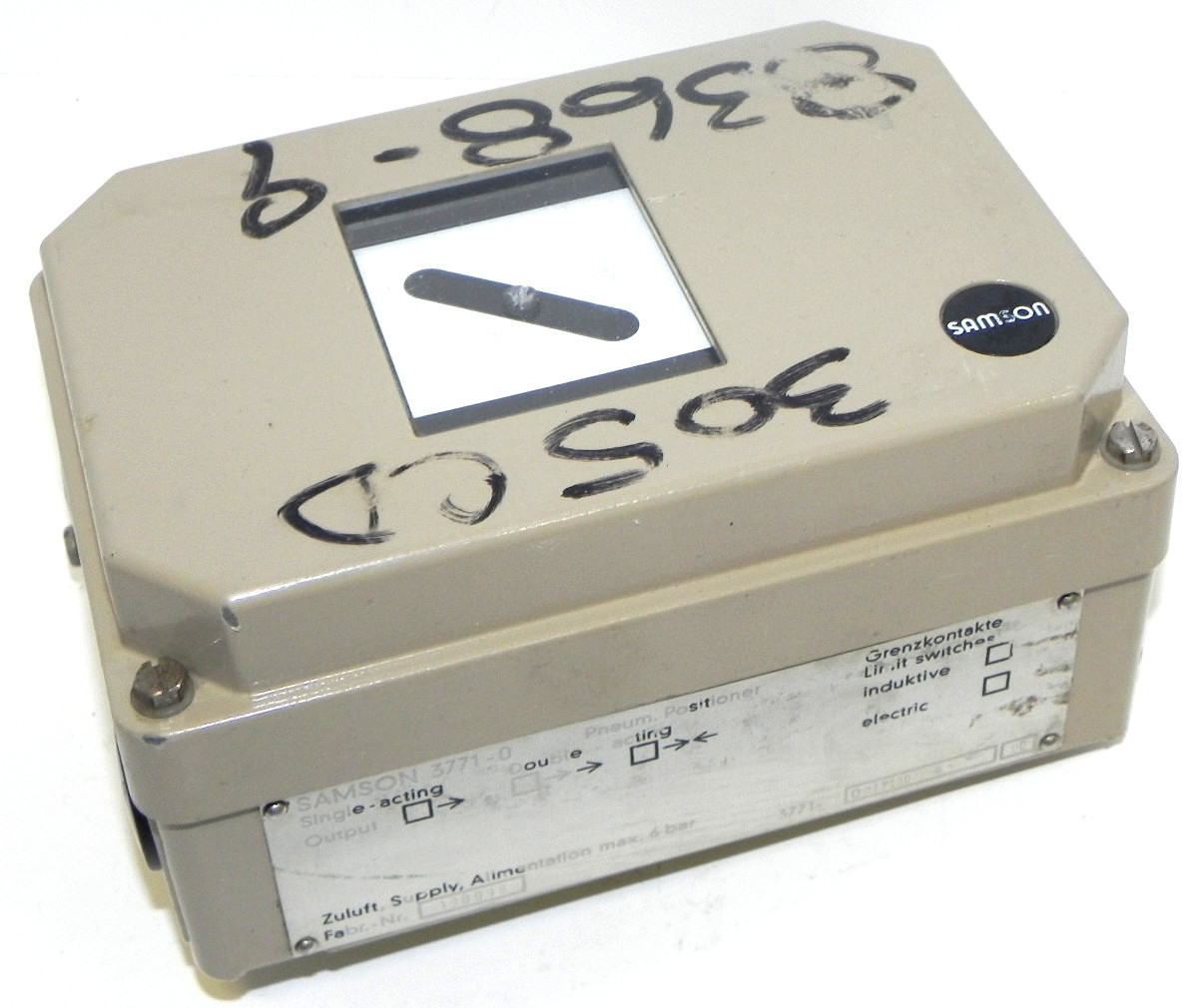Used SAMSON 3771-0 PNEUMATIC POSITIONER 37710 FABR. NR. 190098
