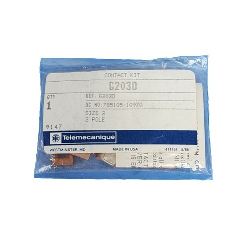 NEW TELEMECANIQUE G203D CONTACT KIT 3-POLE SIZE 2