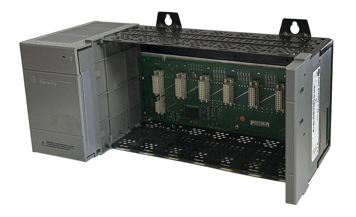 Used ALLEN BRADLEY 1746-P2 /C SLC 500 POWER SUPPLY W/ 1746-A7 /B 7-SLOT PLC CHASSIS