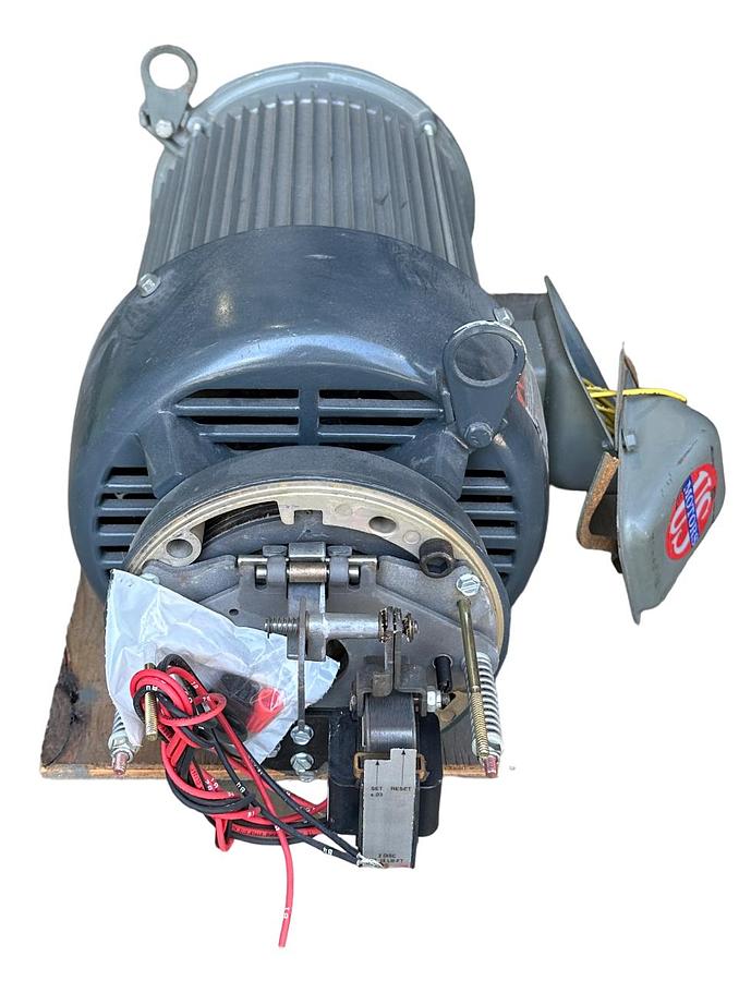 Used NEW US MOTORS A893A UNIMOUNT 125 MOTOR 2HP 3-PH W/ 105633109001 SHUR STOP BRAKE