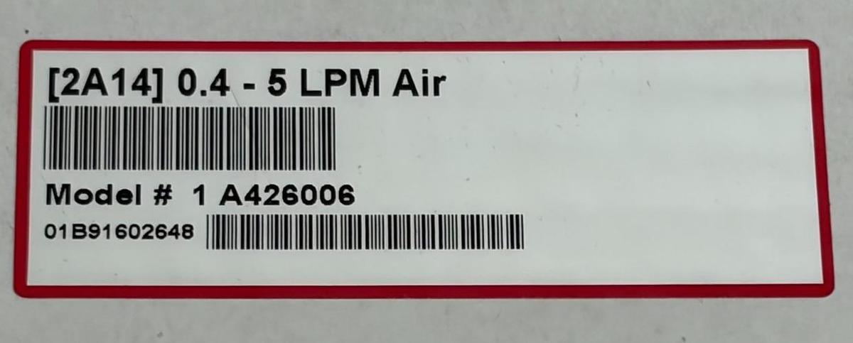 Used Cole-Parmer 1 A426006 Rotameter Air Flow Meter FR2A14SVVT-NL NEW