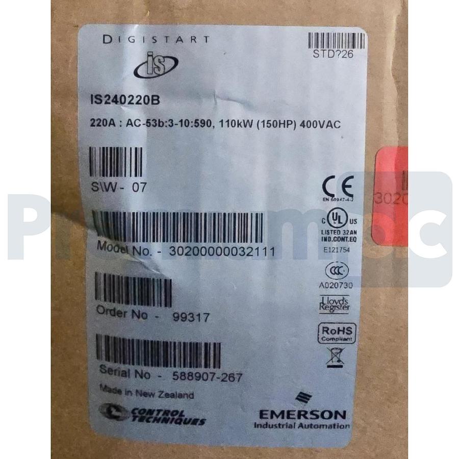 Emerson Control Techniques IS240220B Digistart IS Soft Starter 400V 150HP NSMP