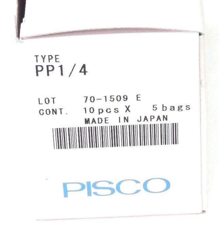 Used LOT OF 50 NIB PISCO PP1/4 FITTINGS 1/4'', 70-1509 E, PP14