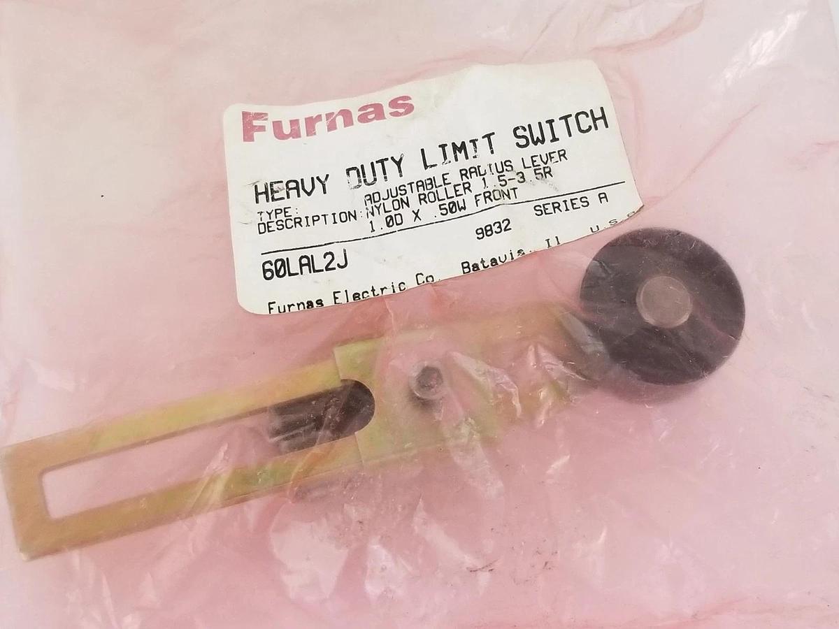 Used NEW FURNAS 60LAL2J ADJ. RADIUS LEVER NYLON ROLLER 1.5-3.5R, SER. A