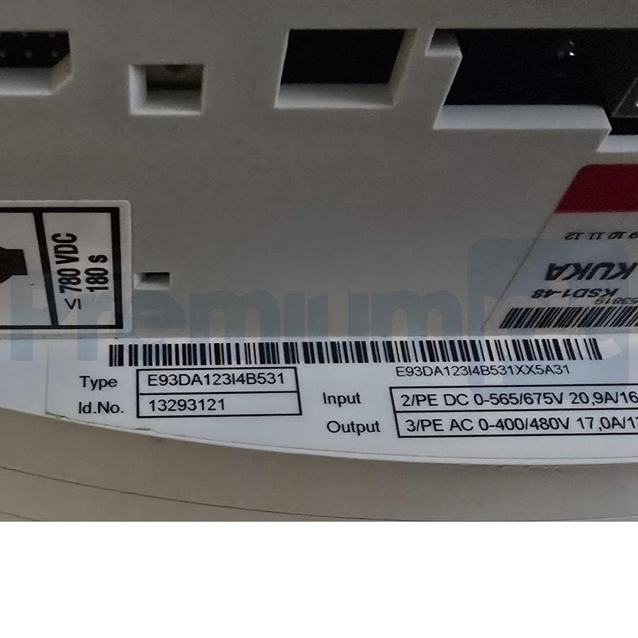 Used KUKA KSD1-48 E93DA123I4B531 SERVO DRIVE 13293121 E93DA123I4B531XX5A31 00-117-344