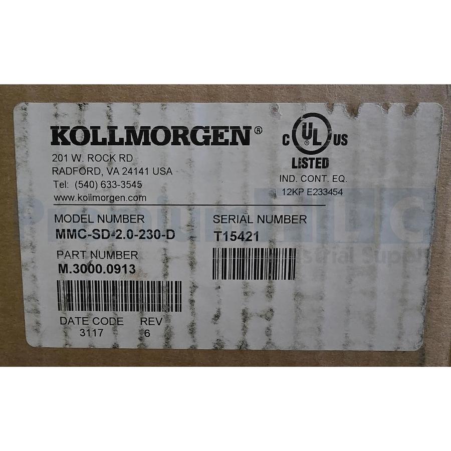 Used KOLLMORGEN MMC-SD-2.0-230-D MMC DRIVE 2kW M.3000.0913 MMC-SD-2.0-230D-HTI NSMP