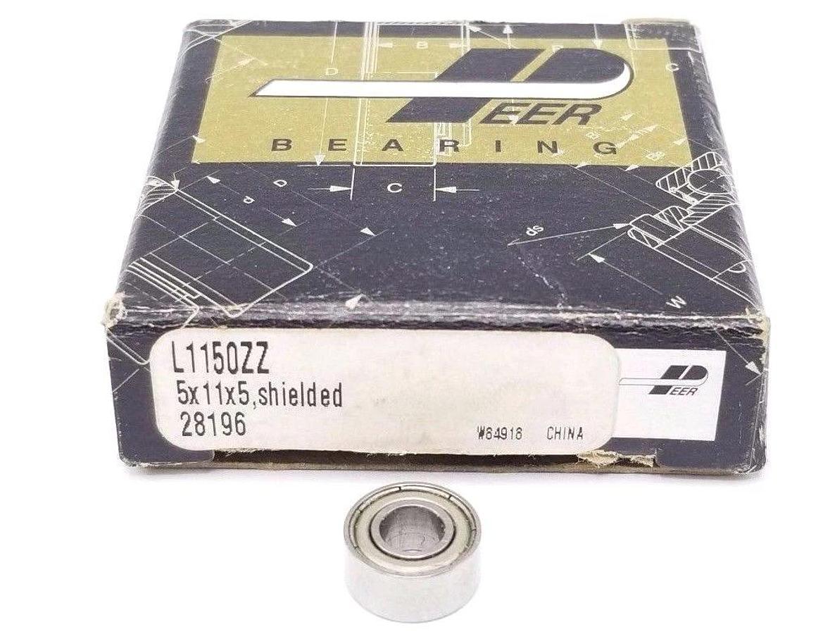 Used NIB PEER BEARING L1150ZZ SHIELDED BEARING 28196