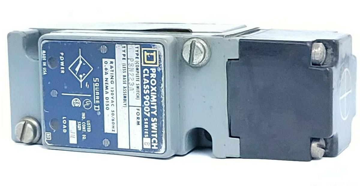 Used SQUARE D 9007-PSN223A PROXIMITY SWITCH 120VAC 50/60HZ 9007PSN223A SER. B