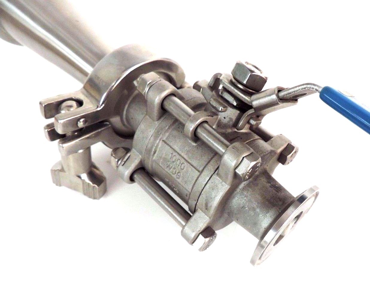 Used ROBERT-JAMES PA03 8A76, 8AN6, 1''-316, 1000 WOG VALVE W/ 316-L, 815230 EXTENSION