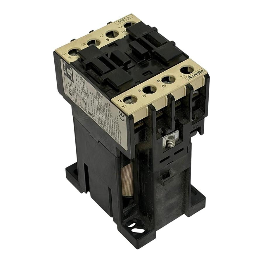 Used Lovato BF25C 3-Pole IEC Contactor 24VDC Coil 40A 20HP BF2510 1NO