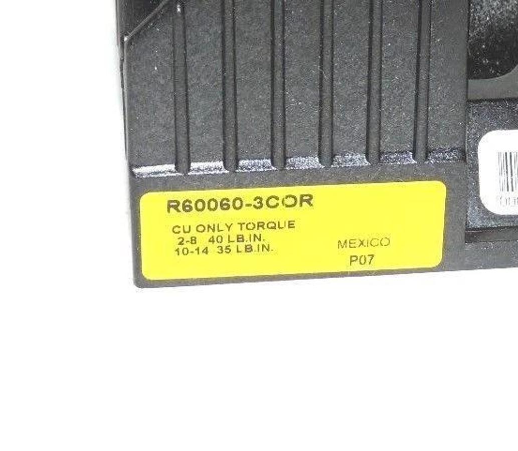 NEW BUSS R60060-3COR FUSE BLOCK R600603COR