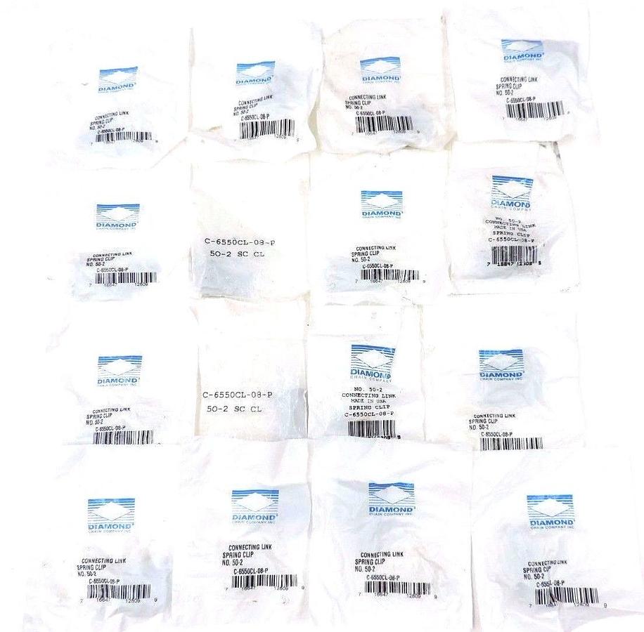 Used LOT OF 16 NEW DIAMOND NO. 50-2 CONNECTING LINKS C-6550CL-08-P