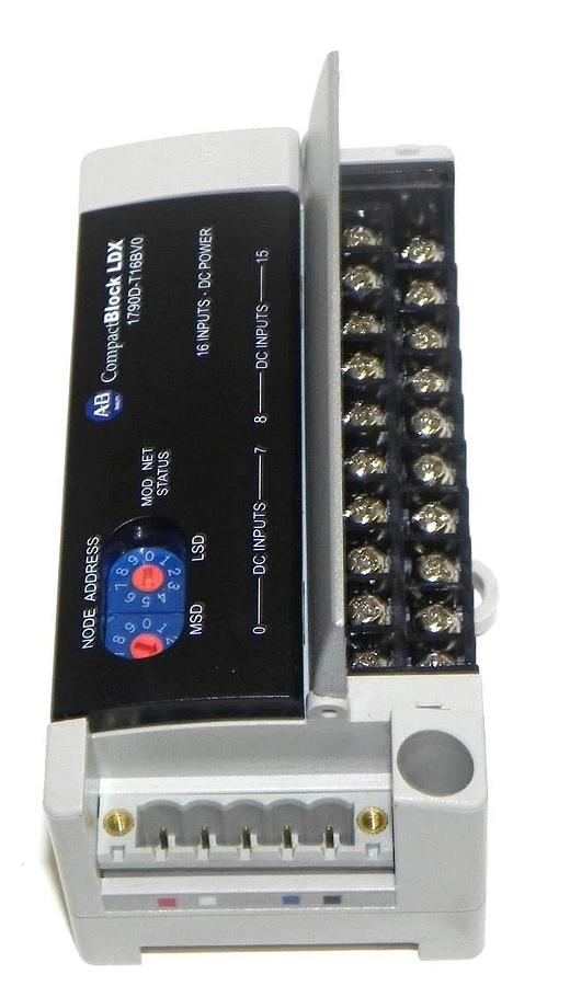 Used ALLEN BRADLEY 1790D-T16BV0 COMPACT BLOCK LDX 16 INPUT DC POWER 1790DT16BV0