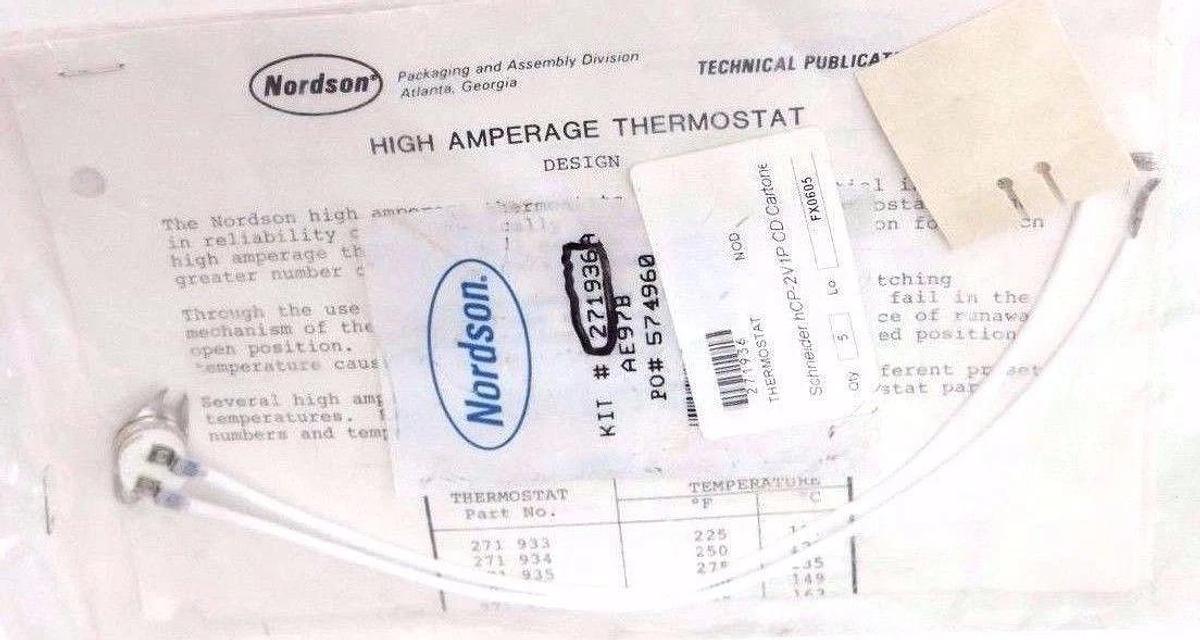 Used NEW NORDSON 271936 HIGH AMPERAGE THERMOSTAT 300 DEGREE FAHRENHEIT