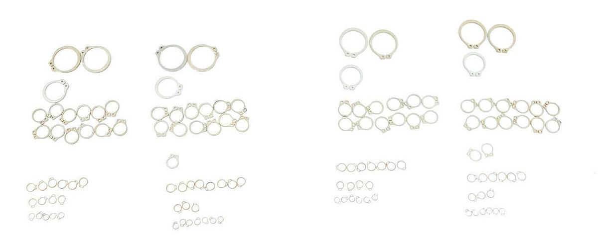 Used LOT OF 4 NEW WESTINGHOUSE AL-33430Y 8/7 RETAINING RING ASST KITS (INCOMPLETE)