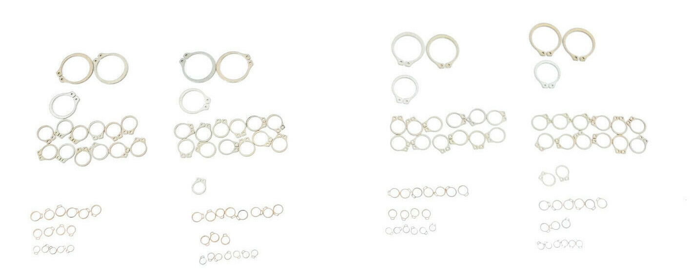 Used LOT OF 4 NEW WESTINGHOUSE AL-33430Y 8/7 RETAINING RING ASST KITS (INCOMPLETE)