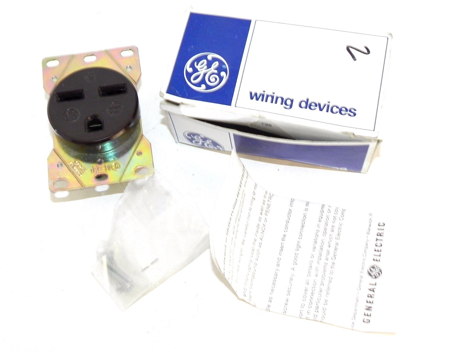 Used NIB GENERAL ELECTRIC AL-CU 30AMP RECEPTACLE ALCU
