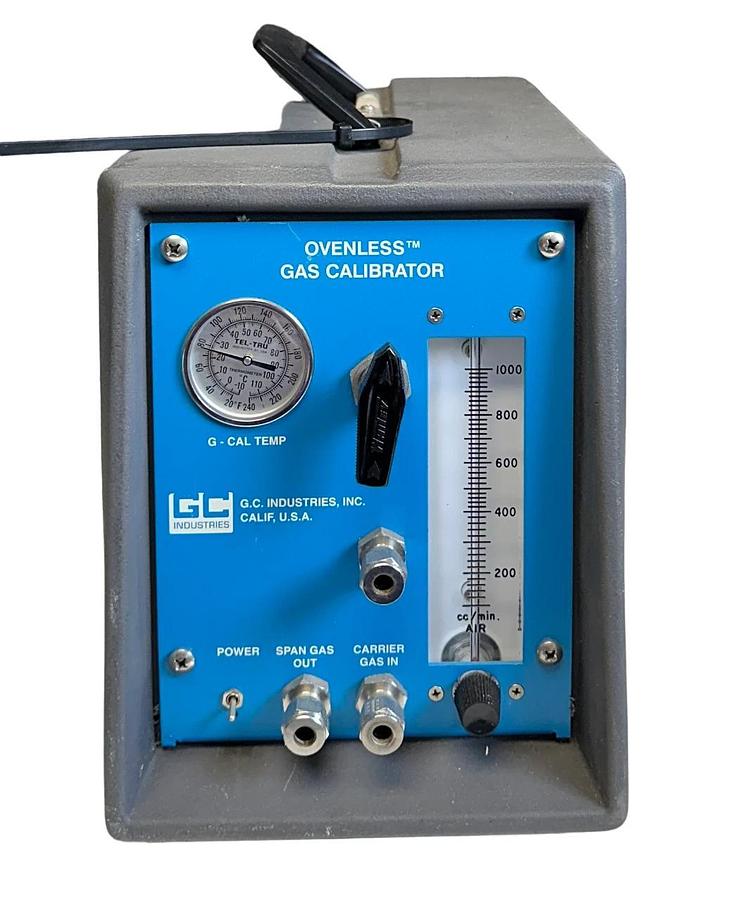 Used GC INDUSTRIES GC2301 PORTABLE OVENLESS GAS CALIBRATION SYSTEM W/ HEATER USNP