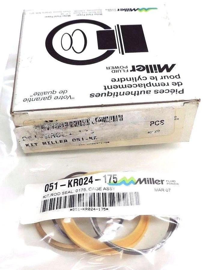 Used NIB MILLER 051-KR024-175 KIT, ROD SEAL, 0175, CAGE ASSY. 051KR024175