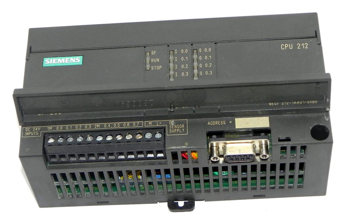 Used SIEMENS 6ES7-212-1AA01-0XB0 SIMATIC S7-200, 6ES72121AA010XB0 CPU 212, 21-28 VDC
