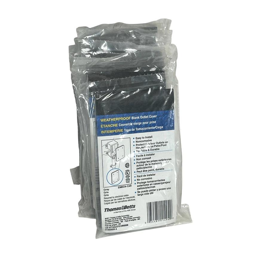 (LOT OF 8) Carlon E9802CN-CAR 2-Gang Weatherproof Blank Cover Non-Metallic NSMP